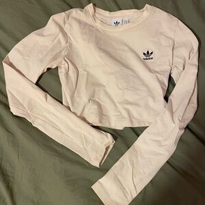 ✨ 3/$20 Adidas Long Sleeve Crop Top - Pale Pink